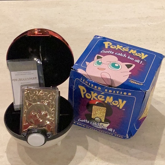1999 Pokemon Jigglypuff 23K Gold Plated Card Burger King Certificate 23 Karat - Picture 1 of 12